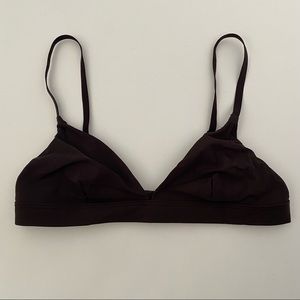 Talula Aritzia XS Triangle Bralette Bra Brown